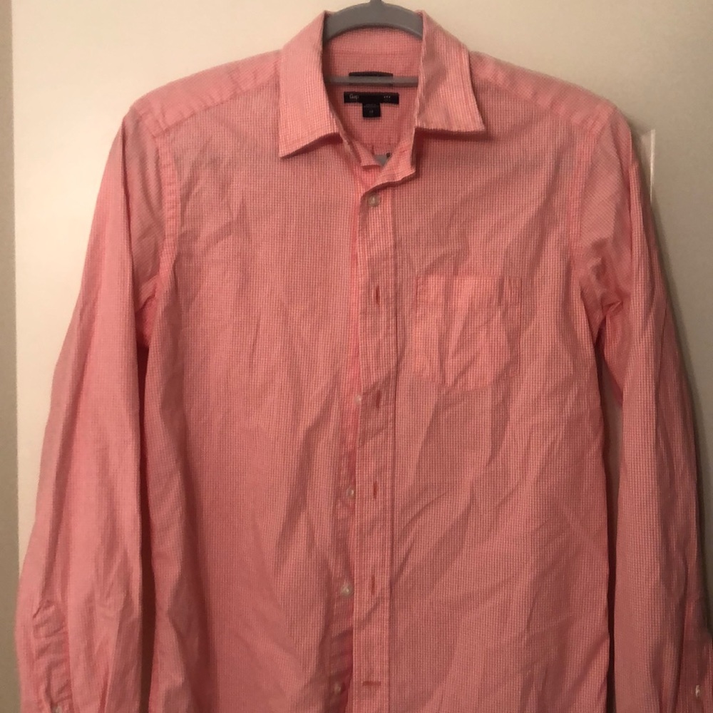 Casual button-down Gingham patterned shirt